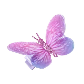 Kids Girls Butterfly plaukų segtukai Mieli dekoratyviniai Barrettes mažiems mažyliams Ponytail plaukų formavimo įrankių priedai