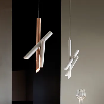 Creative metal Pendant Lights asmenybė rožinio aukso lempos dizaineris modernus Tubes Pendant Lamp studija biuro namų šviestuvai