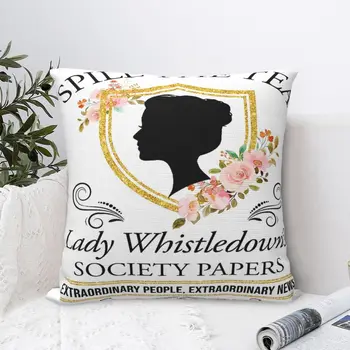 Išsiliejo Arbata Lady Whistledown pagalvės dėklas Pagalvės užvalkalas Sofa Dakimakura Nugaros pagalvės pagalvės užvalkalas su užtrauktuku