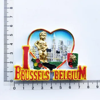 belgų Brousse pee boy šaldytuvo magnetai kelionės 3D memorialinis magnetinis šaldytuvas