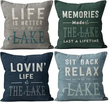 Ežero tema pagalvėlės užvalkalas namų dekoras, sofa-lova pagalvės užvalkalas dekoravimo pagalvių užvalkalai 50x50 rudeninis pagalvės užvalkalas
