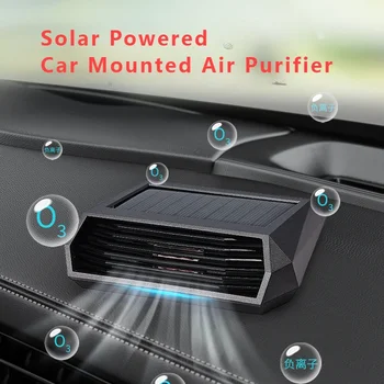 Saulės energija varomas automobilyje montuojamas oro valytuvas Dezodoravimo priedai, parkavimo numerio ženklai Ozono generatorius Drėkintuvas