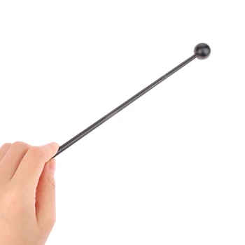 2Pcs 28cm Juodas mušamųjų būgnų lazdelėsSmallets Būgnų lazdelės Suaugusieji Stick Mallet Ritmas Guma Kids Stick Mallet plastikinis instrumentas