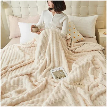Sofa-Lova Mesti antklodę suaugusiems Vaikai Minkštas pliušinis biuro nap antklodė Oro kondicionierius Antklodė Ruduo Žiemos komfortas Namų dekoras
