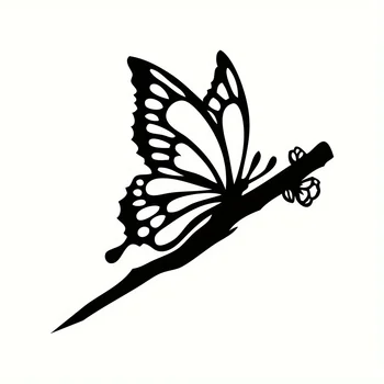 Metalinis drugelio bučinys Ženklas Išpjova Kaimiškas lauko namų ir sodo dekoras Namų ruošos dovana kiemo dekorui ir vejos dekorui