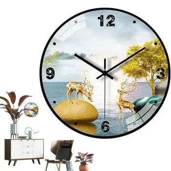 Modernus laikrodis sieninis sieninis dekoro laikrodis 8 colių nepažymėtas paprastas šiuolaikinis visą parą nepažymėtas sieninis dekoro laikrodis Akumuliatoriaus laikrodis