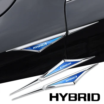 2vnt lengvojo lydinio automobilių lipdukai automobilių priedai hibridinei sinergijos pavarai Toyota Prius Camry Rav4 yaris Crown Auris ford Hyundai Honda