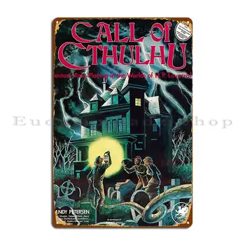 Call Of Cthulhu 1st Edition Cover Metal Sign Poster Garage Bar Cave Printing Pub Club Tin Sign Plakatas