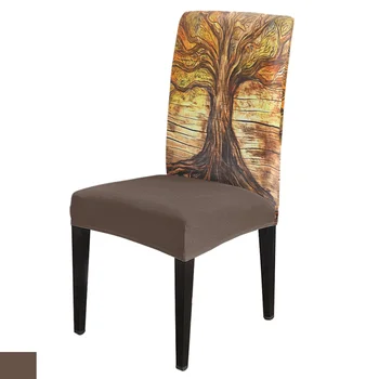 Medžio lenta Stretch Kėdės užvalkalas Virtuvė Valgomojo kėdės užvalkalai Banketų viešbutis Elastiniai sėdynių kėdžių užvalkalai