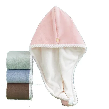 Head Wrap Maudymosi įrankiai Mikropluoštas po dušo Plaukų džiovinimas Wrap Womens Girls Ladies Towel Quick Dry Hair Hat Cap Pink