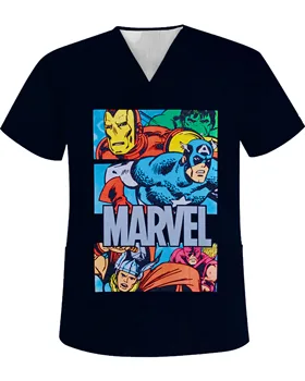 T Marškinėliai vyrams Tshirt Marvel V-neck Pocket Giant Vyriški marškinėliai Top Y2k Venom Iron Man Palaidinė Oversize marškinėliai Palaidinės Vintage