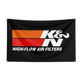 90x150cm K&N vėliava Poliesteris Spausdinta lenktyninio automobilio reklamjuostė dekorui -Ft vėliavų dekoras, vėliavos dekoravimo reklamjuostė