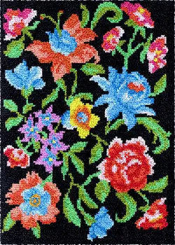 Virtuvė Kilimai kryželiu siuvinėjimui Užrakto kabliuko kilimėlių rinkiniai mezgimo adatos siuvinėjimo rinkiniai Kilimėliai Gėlių plastiko drobės amatas