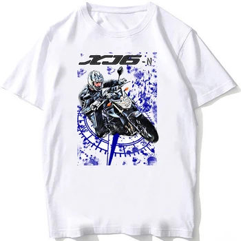 Nuotykis YAMA XJ6 N Nuogas motociklas Jodinėjimo marškinėliai Vyrai Trumpomis rankovėmis Kalnų sportas TShirt Boy Casual Tees Hip Hop White Tops