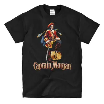 Captain Morgan Rum Black marškinėliai - laivai greitai! Aukšta kokybė!