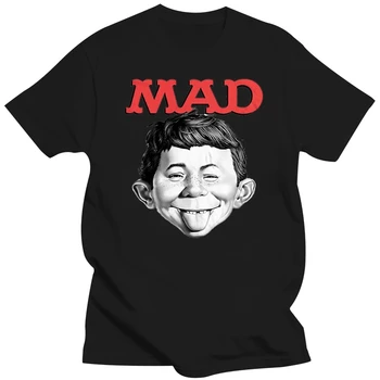 Mad Magazine Alfred E Newman marškinėliai Retro 1970'S Funny Graphic Tee Wbt349 Retro Tee marškinėliai