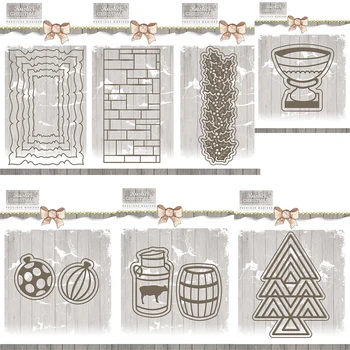 Mmao Crafts Metalo plieno pjovimo štampai Kalėdų serijos dekoravimas Trafaretas 
