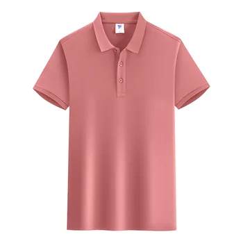Summer Nauji laisvalaikio polo marškinėliai Vienspalviai marškinėliai trumpomis rankovėmis vyrams Paprasti trikotažai 8 spalvų dydis S-4XL vyriškų drabužių viršūnės