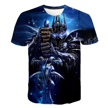 Game World Of Warcraft 3D spausdinti marškinėliai Vyrai Moterys Fashion Cool O-Neck marškinėliai trumpomis rankovėmis Harajuku oversized trikotažai