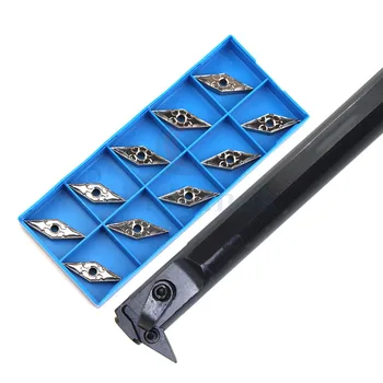 S25S-MVWNR16 72.5°Kompozitinis vidinių skylių tekinimo įrankių laikiklis Aukštos kokybės rombo aštrus peilis + VNMG karbido CNC tekinimo staklių įdėklas