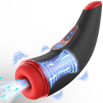 Automatinis čiulpiamas masturbacijos puodelis Vyrų mastubatorius Šildantis Makšties vibravimo mašina Blowjob pūlingi sekso žaislai vyrams