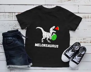 Arbūzų dinozaurai Funny Melon Dino Summer Fruit T-Rex marškinėliai ilgomis rankovėmis