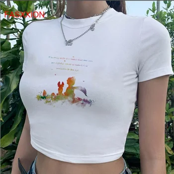 Little Prince marškinėlių drabužiai moteris Korėja harajuku japonų tumblr spausdinti marškinėlių drabužiai vintažiniai