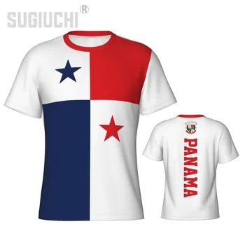 Aptempti sportiniai marškinėliai Panamos vėliava Panamos vėliava Panamos 3D vyrams Moterų marškinėliai Drabužiai Futbolas Futbolo sirgaliai Dovanoti patriotinius marškinėlius