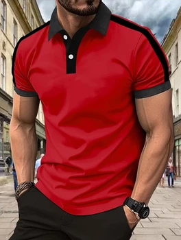 Vyriški aukštos kokybės Polo marškinėliai Karšti vasariniai marškinėliai Polo marškinėliai mados viršūnės tendencija Laisvalaikio mada Business Polo marškinėliai