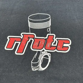 Vintage Racing Marškinėliai Vyriški dideli RFOTC stūmoklio logotipai Casual Black Tee Steve-O ilgomis rankovėmis