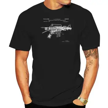 2022 šaunūs M16 šautuvo marškinėliai M-16 AR-15 šautuvas M-16 marškinėliai Ginklų entuziastų karinė dovana Tee