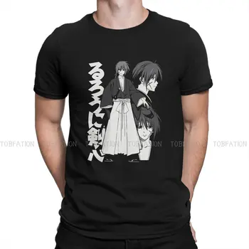 Rurouni Kenshin Manga Naujausias TShirt for Men Oro! Balti klasikiniai apvalios apykaklės pagrindiniai marškinėliai Dovanų drabužiai Lauko drabužiai