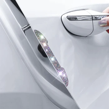 2022 2/4PCS Automobilio galinio vaizdo veidrodžio dekoravimo lipdukas Kėbulo lipdukas Automobilio lipdukas Bling Automobilis Deimantų priedai Interjeras moteriai