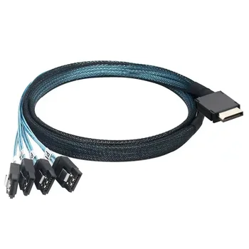 Efektyvus OCuLink PCI-Express SAS SFF-8611 nuo 4i iki 4 SATA didelės spartos duomenų kabelis
