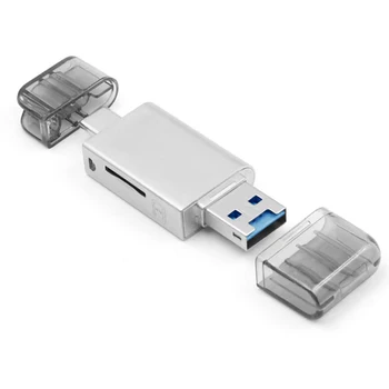 USB-C tipo C / USB 2.0 į NM Nano atminties kortelės TF 