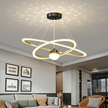 Svetainė nauja šviesa prabangus dizaineris žvaigždžių dangaus lempa restorano lempa modernūs paprasti pakabinami žibintai