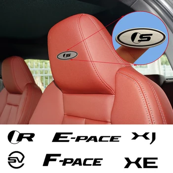 Automobilio kėdės sėdynės lipdukas Galvos atlošai Ženklelis metalinis lipdukas Jaguar R E-Pace F-Pace I-Pace XE XF XJ8 XK8 XK SV Special Vehicle XJ KX