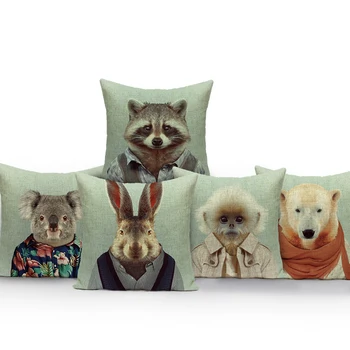 Cartoon Animal Koala Panda Bear Cushion Cover Mr Deer PillowCase for Chair Bed Car Home Decor Pillows Covers