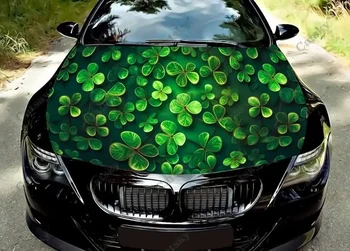 Žaliasis dobilas Lapai Dizainas Automobilio gaubtas Lipdukas Sunkvežimio lipdukai Vinilo lipdukas Grafinis įvyniojimas Lipdukai Sunkvežimiai Automobiliai Variklio dangčio vinilai