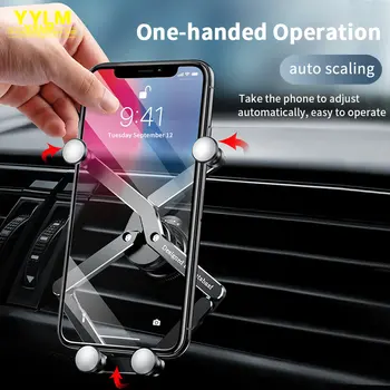 YYLMONE Automobilinis telefonas Pritvirtinkite išmaniojo telefono GPS telefono laikiklį, skirtą iPhone 12 13 Pro Max poco f3 pro Xiaomi redmi Auto Gravity Phone Stand
