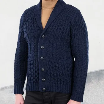 Vyriškas megztas megztas megztinis 2023 m. ruduo ir žiema Naujas megztas megztinis V formos kaklu ilgomis rankovėmis megztinis Youth Casual plius dydžio viršus