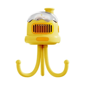 Nešiojamas vežimėlio ventiliatorius USB įkraunamas tylus lauko prisegamas vaikiškas rankinis ventiliatorius be ašmenų