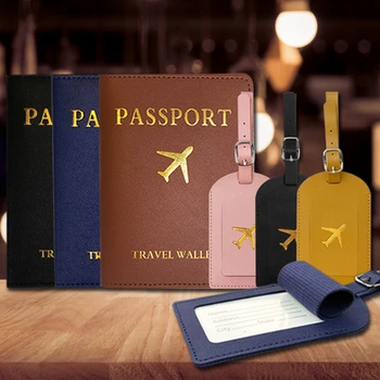 Paso viršelis Pu odinis kelionės ID kreditinė kortelė Paso turėtojas Pakelio piniginė Piniginės krepšiai Moterys Madingas bagažas Vardo kortelės turėtojas