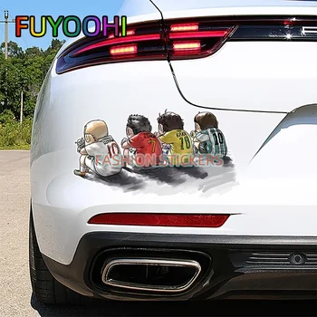FUYOOHI automobilių lipdukai išskiria jūsų automobilį su šiais kūrybingais animacinių filmų futbolo gerbėjų lipdukais!
