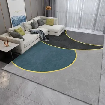 Šiaurės šalių geometrinis kilimas Svetainės dekoravimas Abstraktaus stiliaus 2x4m didelis kilimas miegamajam Neslidus įėjimo grindų kilimėlis plaunamas