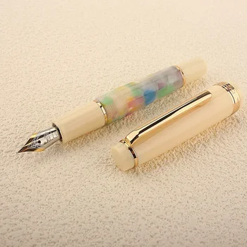Prabangus Jinhao 82 mini plunksnakočio mielas kišeninis akrilinis rašiklis nugara Auksinis EF F Nib verslo biuras Mokykliniai reikmenys Rašymo rašalas rašiklis