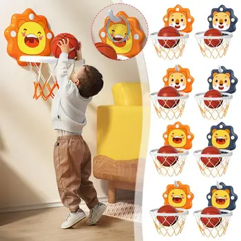 Mini krepšinio lankų žaislų rinkinys su kamuoliu Tylus reguliuojamas krepšinio stovas Vidinė siena Kabantis krepšinio šaudymas